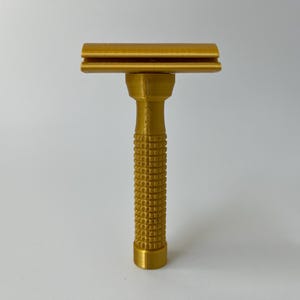 Vintage Style Gold Safety Razor: 3D Printed Double Edge Razor