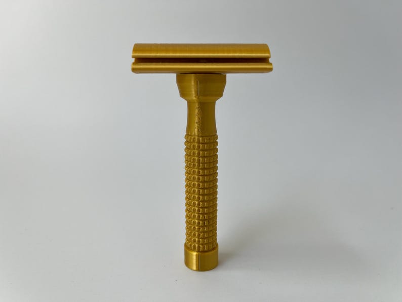 Vintage Style 3D Printed Gold Safety Razor — Double Edge Razor for ...