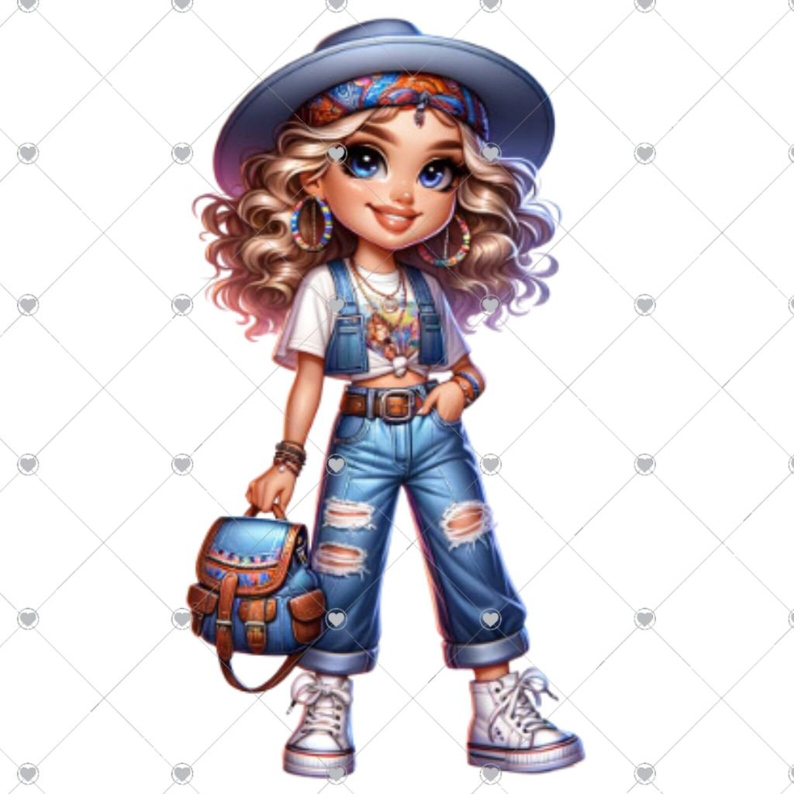 Denim Chibi Girls Clipart Summer Clipart Clipart Bundle Commercial Denim Chibi Girls Clipart Summer Clipart Clipart Bundle Commercial