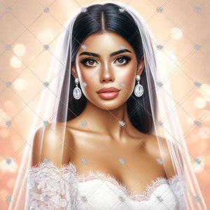 Bride Clipart, Wedding Clipart, Clipart Bundle, Sublimation PNG, Commercial Use