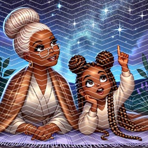 Grafica della nonna, afroamericana, donne nere, bundle di clipart, download digitale