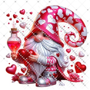 LOVE Gnome png, Gnome Valentines Day, Gnome Happy Valentines Day, Valentine Gift Ideas, Valentine Gnome Design, Gifts For Her, Gnome heart