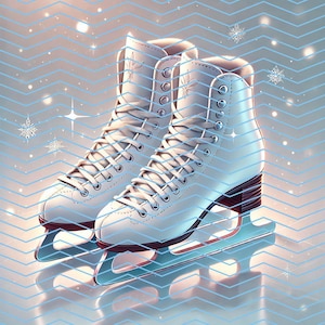 Figure Skates Graphics, Figure Skating, Ice Skating, Clipart Bundle, Digital Download