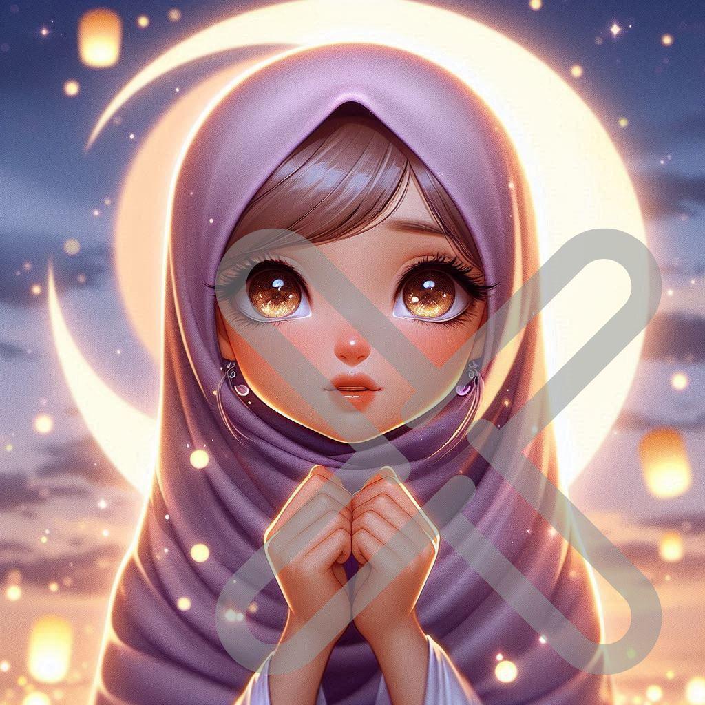 Modesty Graphics Muslim Girl PNG Bundle – 15 Hijab Girl Clipart, Pink Purple Blue ...