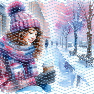 Winter Girl Graphics, Sublimation PNG, Clipart Bundle, Digital Download