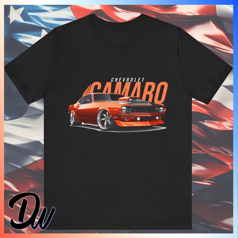 T-shirt Graphique Camaro SS Z28 - Fan Art Muscle Car - Unisexe - Coton Confort