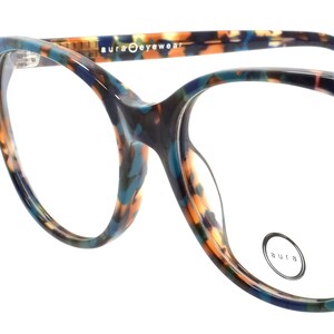 Aura Eyewear Gold Coast Women&#39;s Eyeglasses Frames 54-17-140 Turquoise Tortoise