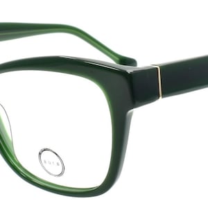 Aura West Town GRN Women's Eyeglasses Frames Acetate 53-17-140 Green