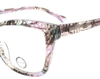 Aura Whimsical Women's Eyeglasses Frames Acetate 54-15-140 Purple Blue