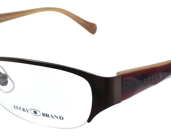 LUCKY BRAND Casey Women's Eyeglasses Frames Half-rim 52-18-135 Brown