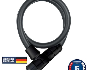 ABUS Racer Spiral Cable Bike Lock, 15mm 120cm, Security Level 5, Keys