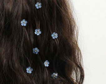 10pcs Pearl Flower Hair Clips, Braids Hair Clips, Women Hair Accessories, Wedding Pearl Flower Hair Clips, Suitable For Summer