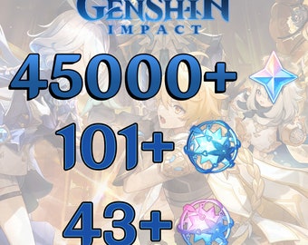 Genshin Auswirkungen Acount [Asia, EU, NA] (45000+ primos, 144+ Fates)