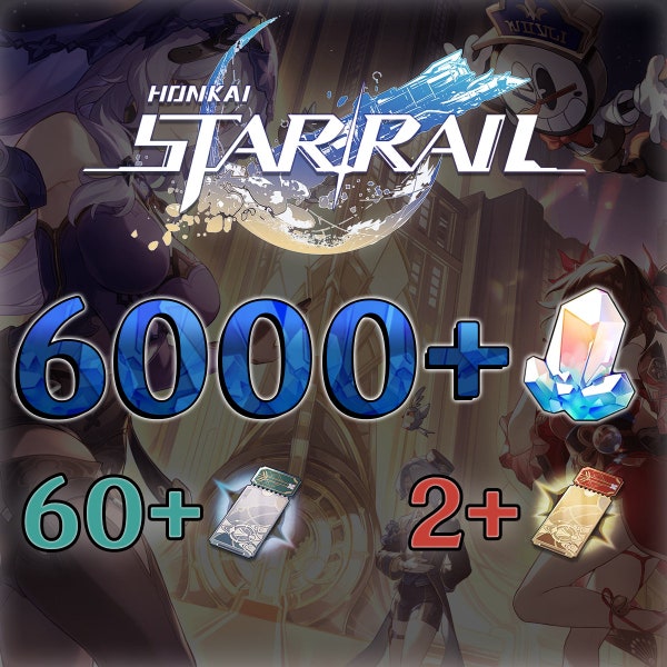 Honkai Star Rail Account [NA/EU/Asia] (6000+ Stellar Jade, 62+ Passes)