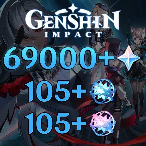 Genshin Impact Acocunt America [ENTREGA INSTANTE] (68500+ primos, 210+ Destinos, 638+ Deseos)