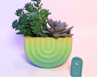 Regenbogen Wand befestigter Pflanzer, 3D gedrucktes Innendekor