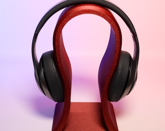 Moderner 3D gedruckter Kopfhörerständer | Minimalistischer Schreibtisch-Headset | Gamer Raum Dekor | Audiophiles Geschenk