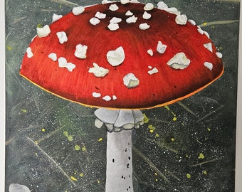 Magic Mushroom - Gemälde - 50x70 cm auf Leinwand