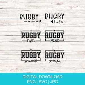 Rugby Mama | Rugby Dad | Rugby Mama | Rugby Leben | Rugby-Opa | Rugby-Oma | Baseball JPG, PNG, SVG