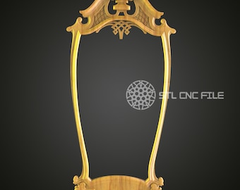 Victorian Inspired CNC Engraved Frame - Ornate Wood Carving, Antique Style Decor