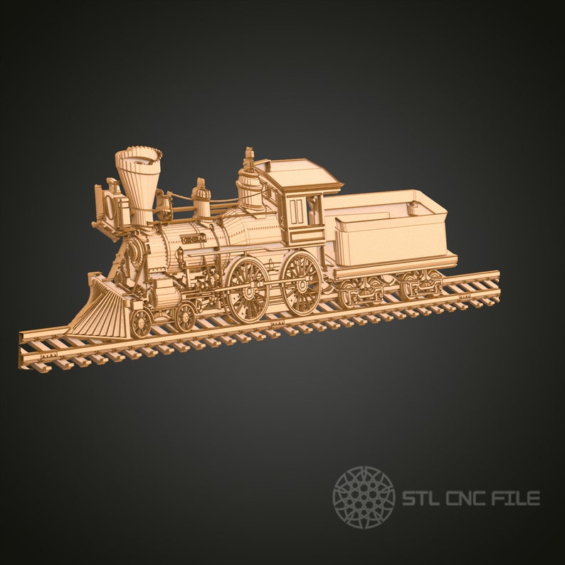 Vintage Train 3D STL Model, CNC Router Engraver Artcam Aspire, Wood Art ...