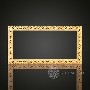 Ornate Gothic Frame STL Model for CNC Routers, Artcam, Aspire Compatible - Elegant Decor, CNC Files for Wood Carving