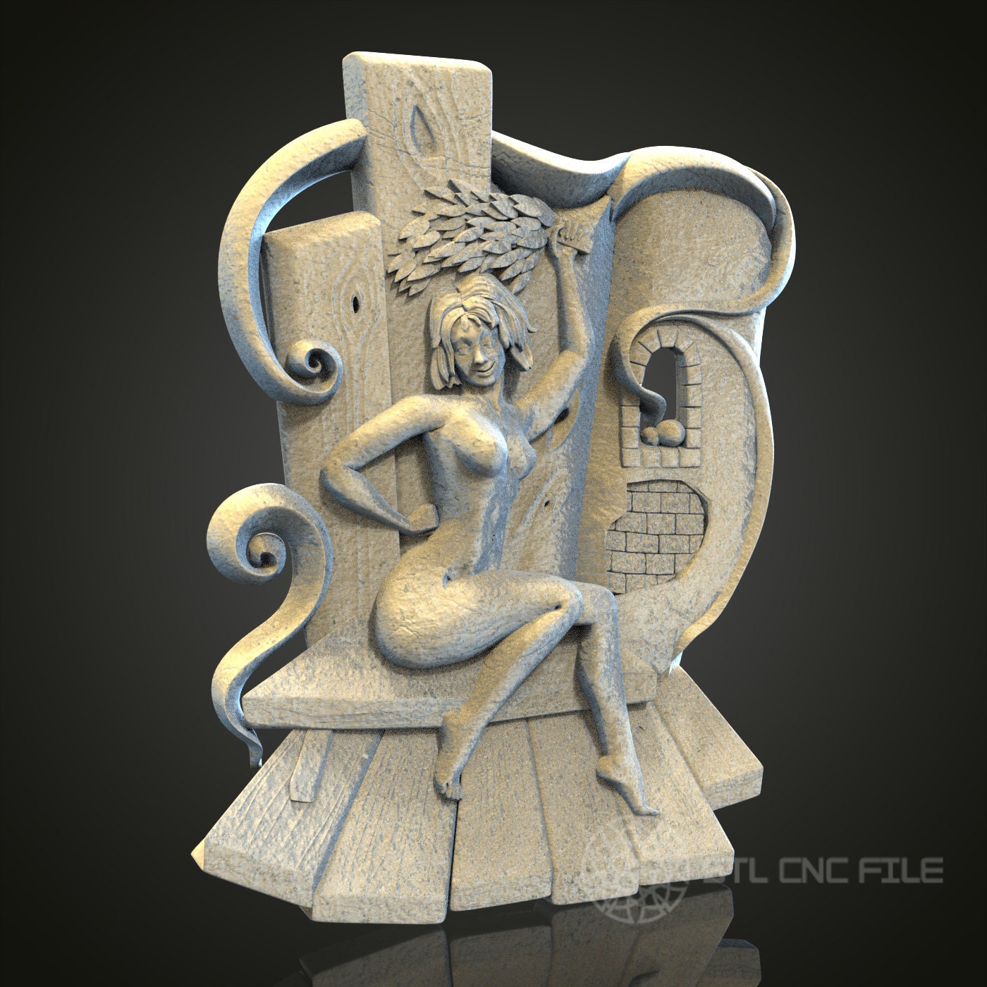 Female Stl Artistic Female Figure STL Model for CNC and 3D Printing, Artcam ...