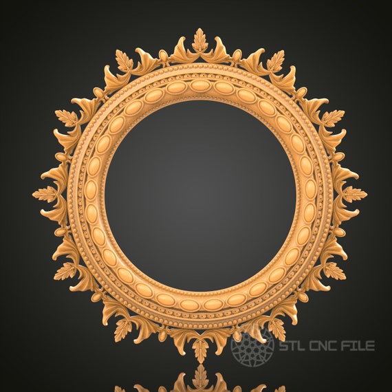 Victorian Oval Frame STL Model: CNC Router & 3D Printer Wall Decor (PDF)
