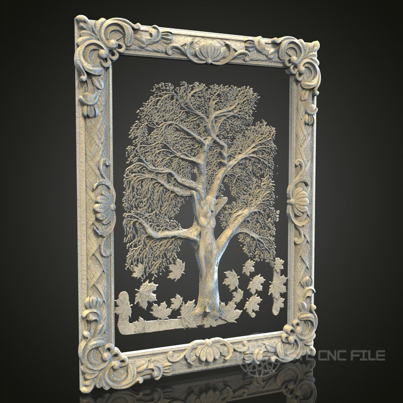 Ornate Tree of Life 3D STL File: CNC Router Engraving, Wall Art ...