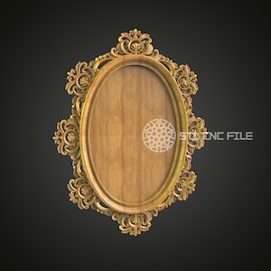 Ornate Baroque Style Wooden Frame STL for CNC Router - Artcam, Aspire Compatible