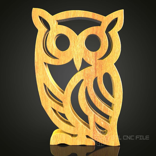 Majestic Winged Owl STL Model, CNC Router File, Artcam & Aspire Compatible, Wood Art for Wall Decor