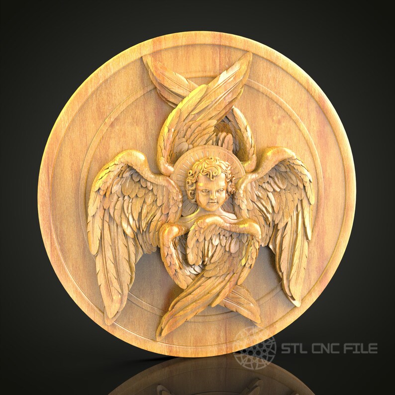 Seraphim Angel 3D STL Model: CNC Router File for Wood Carving - Etsy