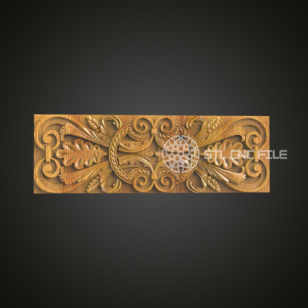 Ornate Floral Decorative Panel - CNC Router STL Model, Classic Wall ...