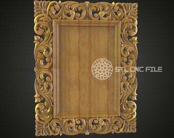 Robust Ornate Wooden Frame 3D Model for CNC - Artcam, Aspire, STL Files