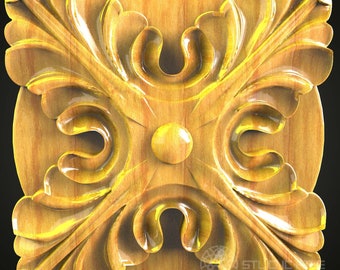 Ornate Rosette STL Model: Classical Wood Art Decor for CNC Router