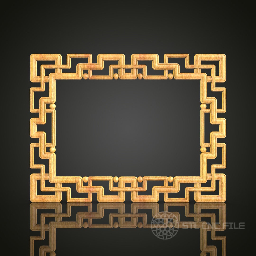 Cnc Router Geometric Frame Art Deco Mirror Frame STL Model: Geometric CNC Router Design - Etsy