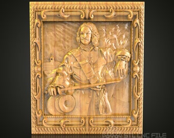 Historic Warrior Wall Art - 3D STL File for CNC Wood Carving