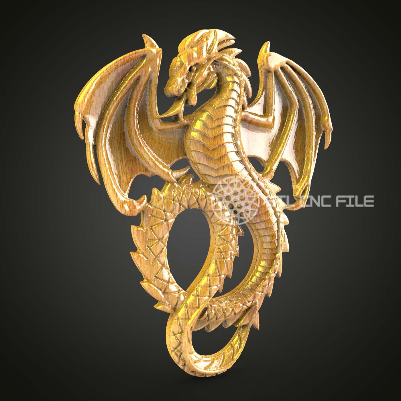 Eastern Dragon STL File: 3D CNC Wood Carving Model - Etsy