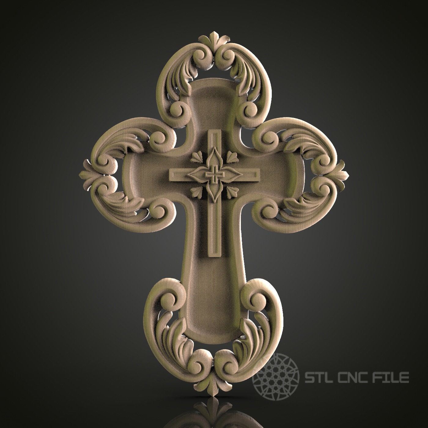Jesus Cross STL Model: CNC Router Engraver File (digital Download) - Etsy