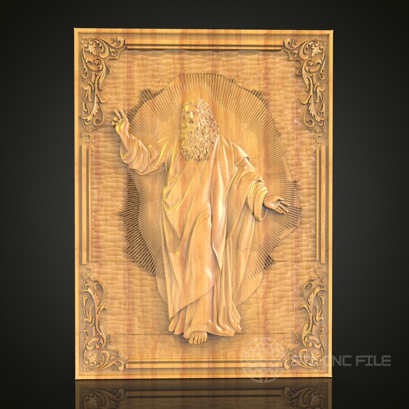 Sacred Figure 3D STL Model - CNC Router File for Religious Wood Carving ...