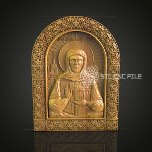 Stl Catherine CNC Relief Model - Wood Wall Art File for CNC Routers and Engravers, Artcam, Aspire Compatible