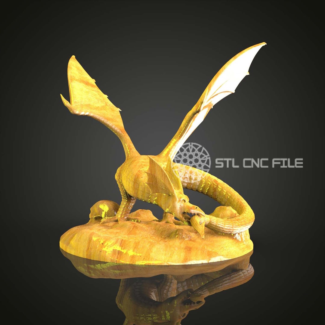 Serpentine Dragon STL Model - Artcam, Aspire CNC Router Engraver Files ...