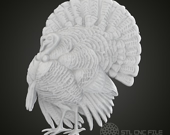 Turkiet STL-modell: CNC-router, gravör och 3D-skrivarfil (digital nedladdning)