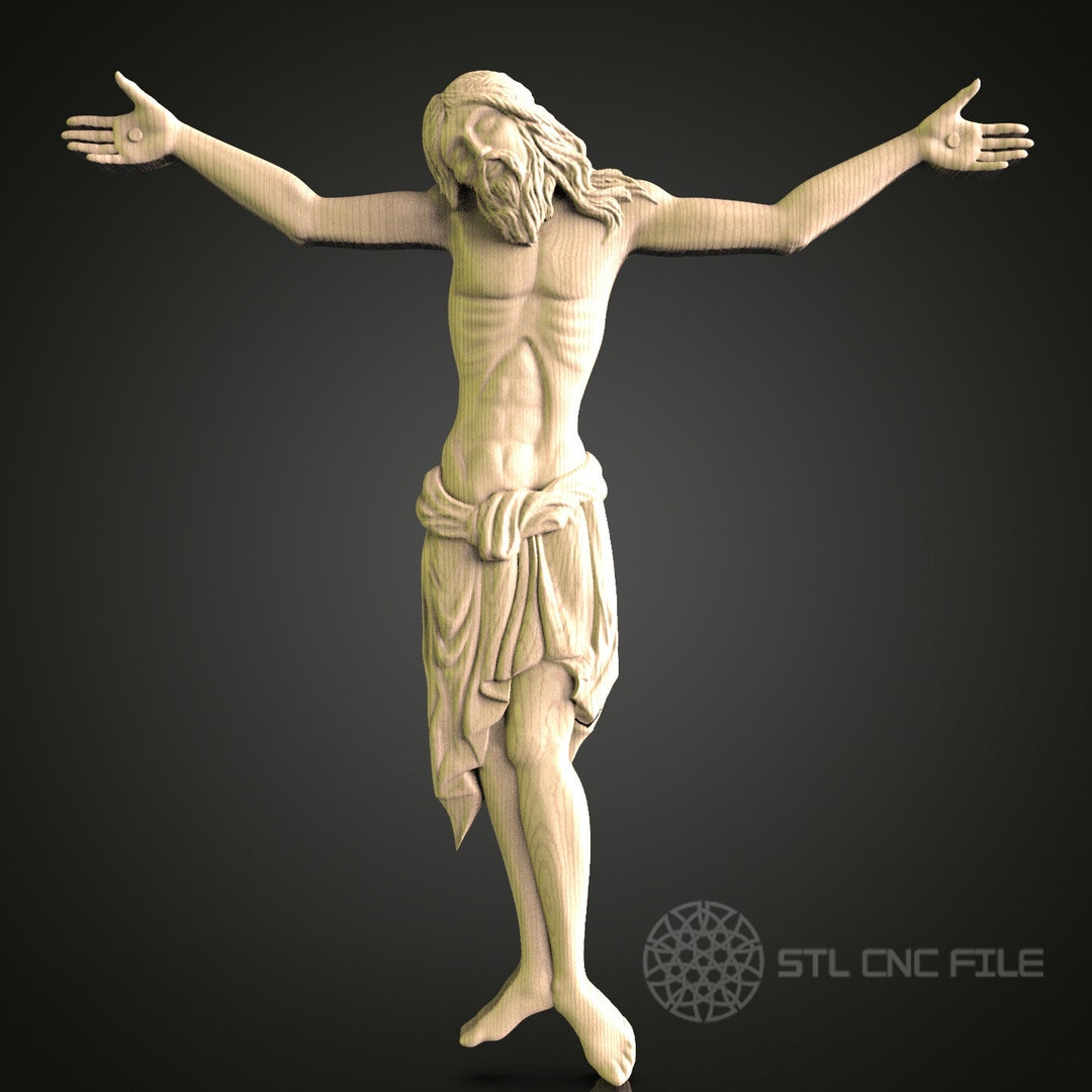 Crucifixion of Jesus Christ 3D Model STL File: CNC Router