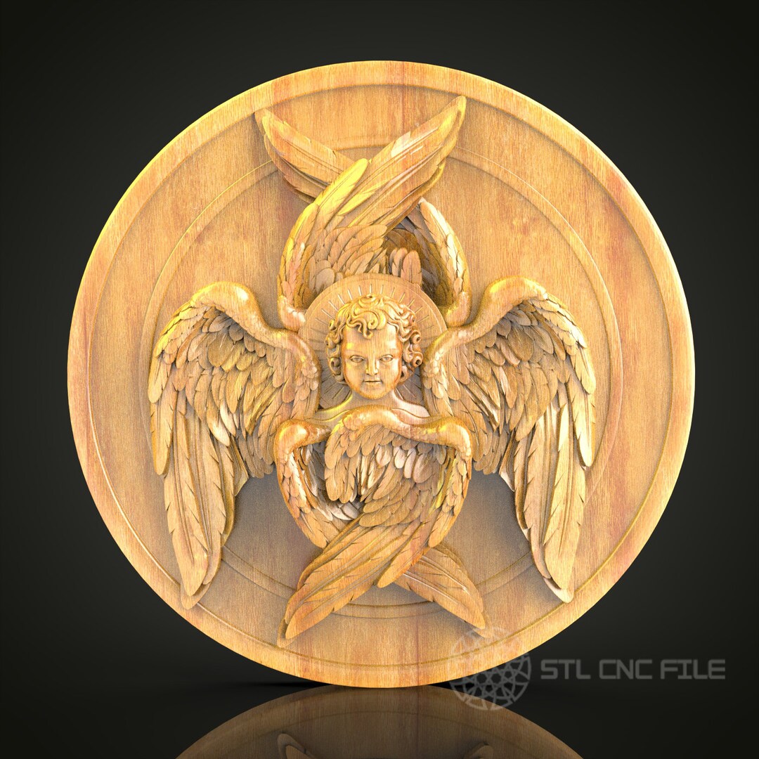 Seraphim Angel 3D STL Model: CNC Router File for Wood Carving - Etsy