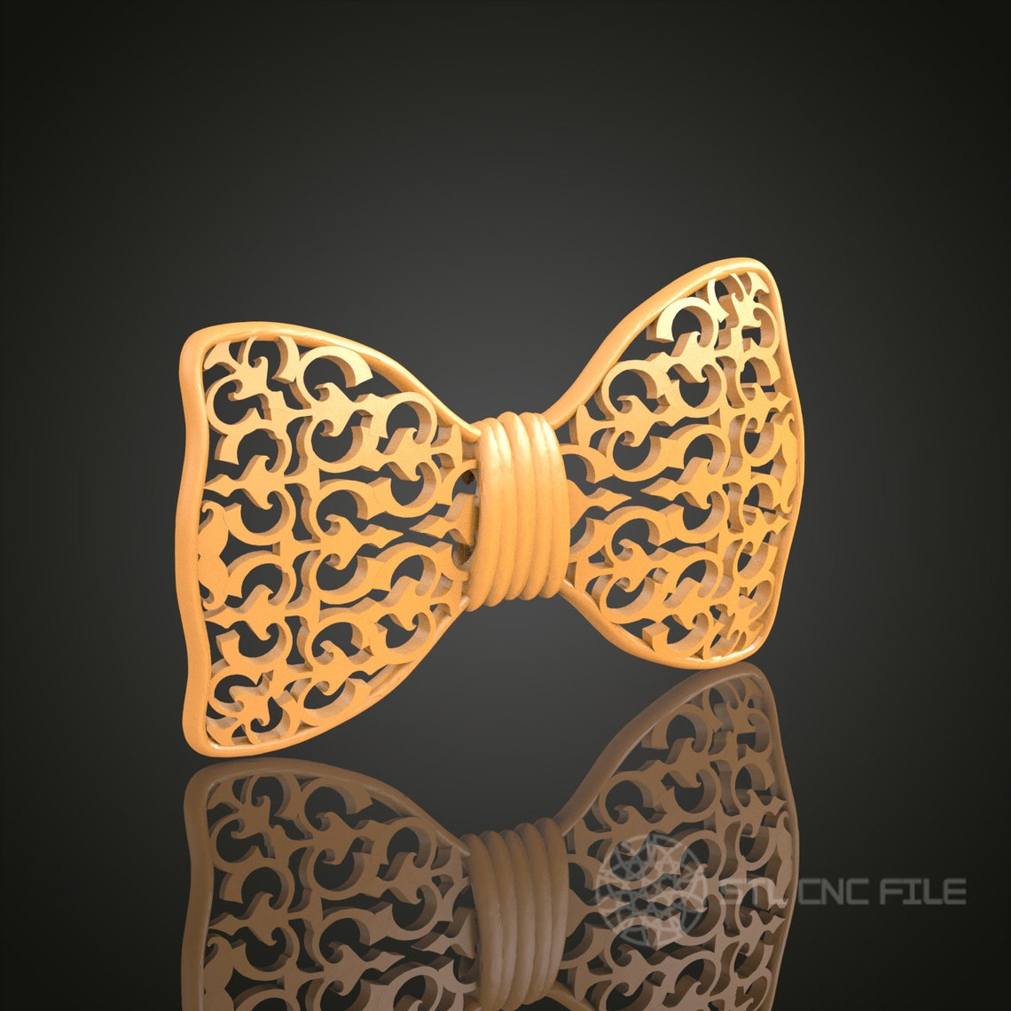 Intricate Filigree Bow Tie STL Model, CNC Router File for Elegant ...