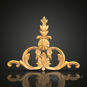 Elegancia floral: Modelo STL: Router CNC Artcam Aspire Decoración de pared