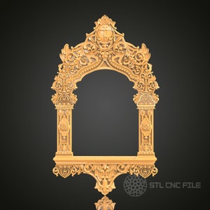 Ornate Arch Frame STL Model for CNC Router Engraver, Artcam, Aspire, 3D Printer