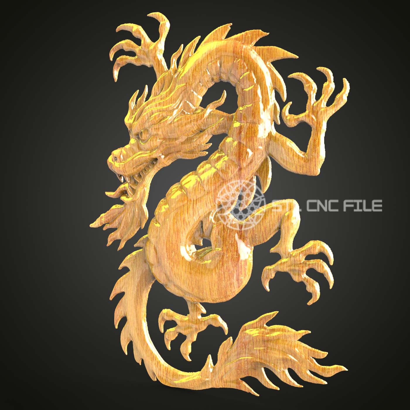 Serpentine Dragon Ouroboros STL: CNC Router Engraving File - Etsy