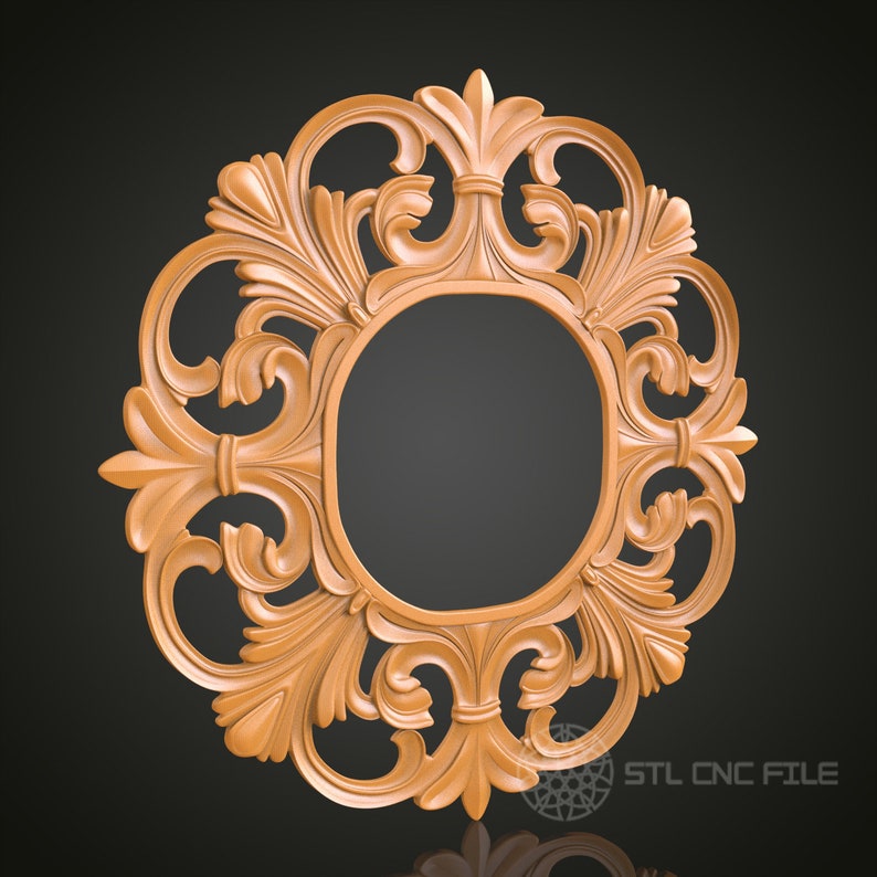 Elegant Decorative Frame STL Model for CNC Router Engraver, 3D Printer ...